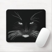 Black Cat Face Muismat (Met muis)