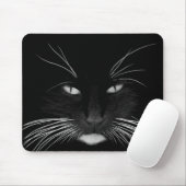 Black Cat Face Muismat (Met muis)