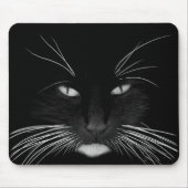 Black Cat Face Muismat (Voorkant)