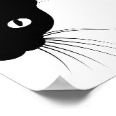Black Cat Face Poster (Hoek)