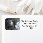 Black Cat Face, retour adreslabels Etiket (Insitu)