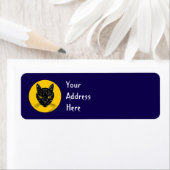 Black Cat Face Return Address Label (Insitu)