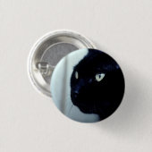 Black Cat Face Ronde Button 3,2 Cm (Voorkant /achterkant)