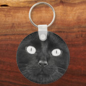 Black Cat Face Sleutelhanger (Voorkant)