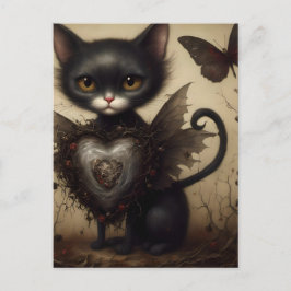 Black Cat Fairy Briefkaart
