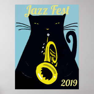 Black Cat Fest met Trumpet Poster