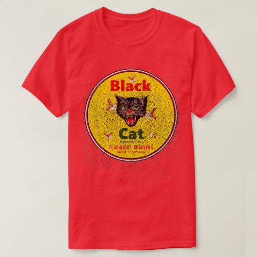 Black Cat firackers T-shirt (Design voorkant)