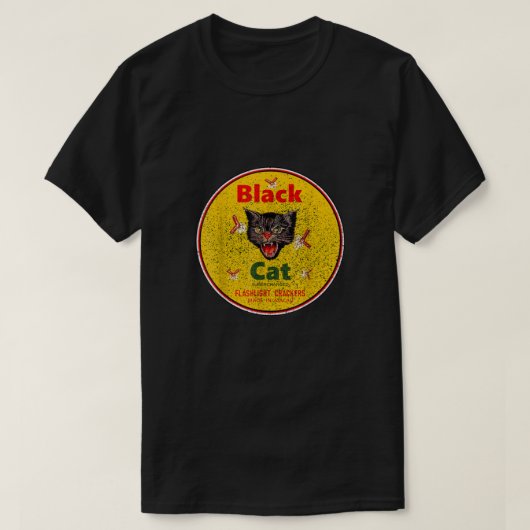 Black Cat firackers T-shirt (Design voorkant)
