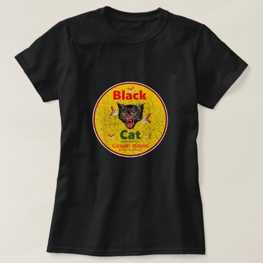 Black Cat firackers T-shirt (Design voorkant)