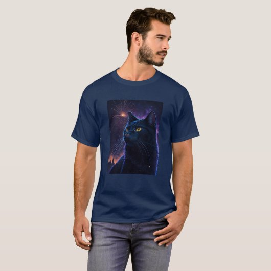 Black Cat Fireworks T-shirt (Voorkant volledig)