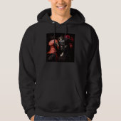 Black Cat Flamingo War Hoodie (Voorkant)