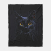 Black Cat Fleece Blanket (Voorkant)