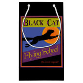 Black Cat Flying School  Halloween Klein Cadeauzakje (Achterkant)