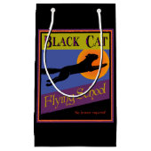 Black Cat Flying School Halloween Klein Cadeauzakje (Voorkant)