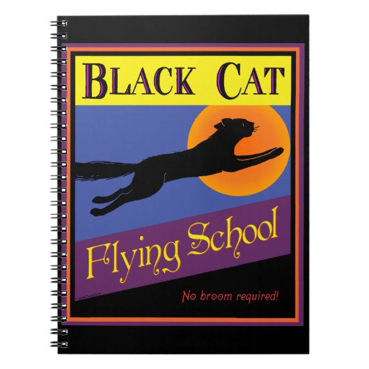 Black Cat Flying School Notitieboek (Voorkant)