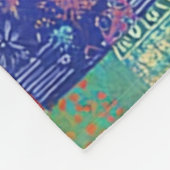 Black Cat Folk Art Fleece Deken (Hoek)