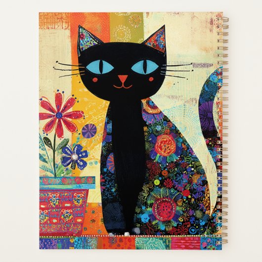Black Cat Folk Art Planner (Achterkant)