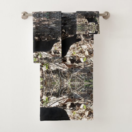 Black Cat-foto Bad Handdoek (Insitu)