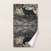 Black Cat-foto Bad Handdoek (Handdoek)