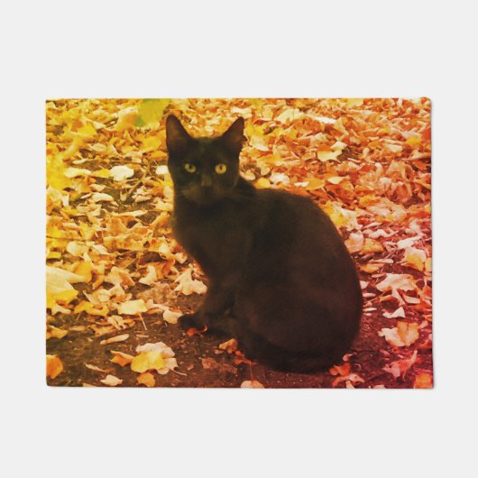 Black Cat-foto Deurmat (Voorkant)