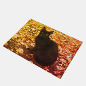 Black Cat-foto Deurmat (Schuin)