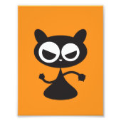 Black Cat-foto Foto Afdruk (Voorkant)