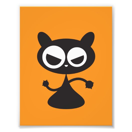 Black Cat-foto Foto Afdruk (Voorkant)