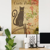 Black Cat  Frans Briefkaart Poster (Thuiskantoor)