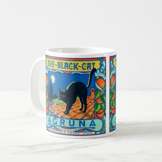Black Cat Fruit Mug Koffiemok (Voorkant links)
