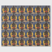 Black Cat Full Moon Bat Cadeaupapier (Vlak)