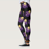 Black Cat Full Moon Happy Halloween-Leggings Leggings (Links)