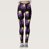 Black Cat Full Moon Happy Halloween-Leggings Leggings (Voorkant)