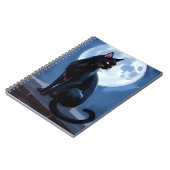 Black Cat | Full Moon Pet Painting Notitieboek (Linkerzijde)
