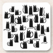 Black Cat Fun Bier Onderzetter (Voorkant)