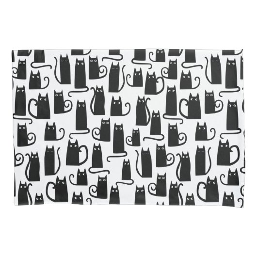 Black Cat Fun Kussensloop (Voorkant-Links)