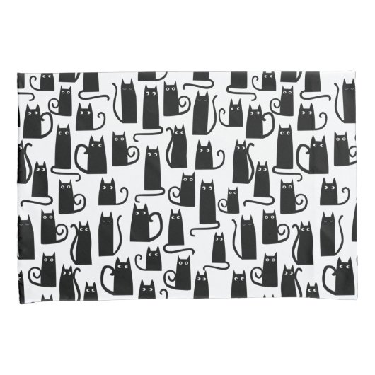 Black Cat Fun Kussensloop (Voorkant-Rechts)