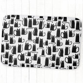 Black Cat Fun Patroon Badmat