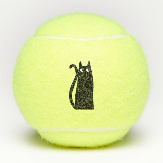 Black Cat Fun Tennisballen (Voorkant)