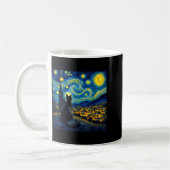 Black Cat Funny Cat Lover Mom Daddy Starry Night V Koffiemok (Links)