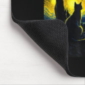 Black Cat Funny Cat Lover Mom Daddy Starry Night V Muismat (Hoek)