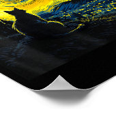 Black Cat Funny Cat Lover Mom Daddy Starry Night V Poster (Hoek)