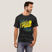 Black Cat Funny Cat Lover Mom Daddy Starry Night V T-shirt (Voorkant volledig)