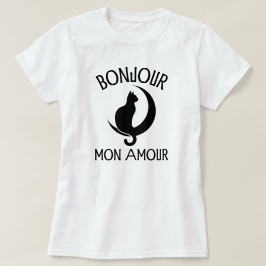Black Cat Funny Gezegde Cat Quote T-shirt (Design voorkant)