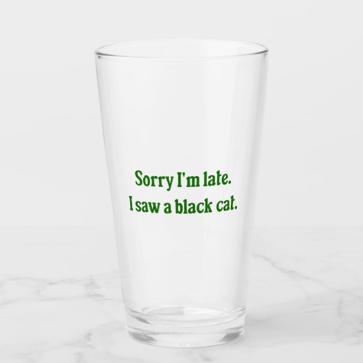 Black Cat Funny Glas (Voorkant)