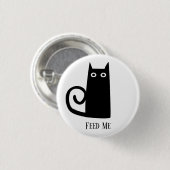 Black Cat Funny Ronde Button 3,2 Cm (Voorkant /achterkant)