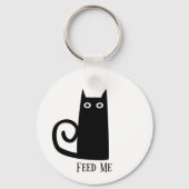 Black Cat Funny Sleutelhanger (Voorkant)
