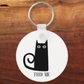 Black Cat Funny Sleutelhanger (Achterkant)