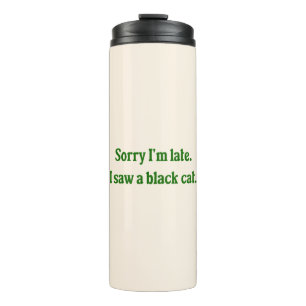 Black Cat Funny Thermosbeker