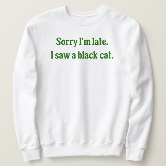 Black Cat Funny Trui (Design voorkant)
