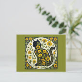 Black Cat Garden Briefkaart (Staand voorkant)